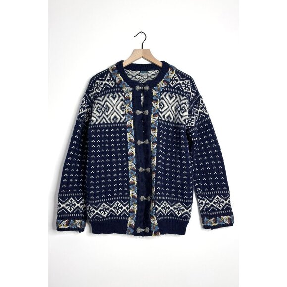DALE OF NORWAY Mens Wool Cardigan Sweater - Picture 1 of 8